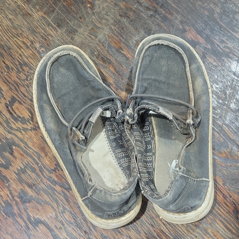 Hey Dude Kids Black Moccasins